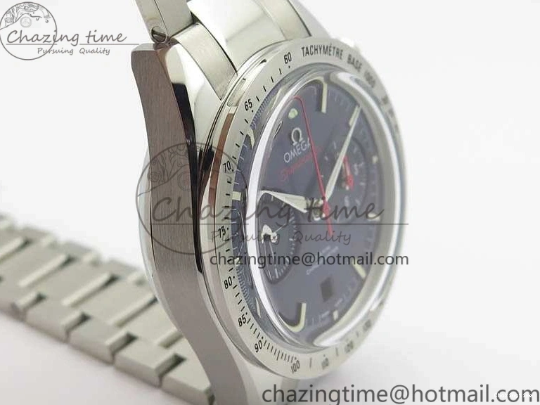 0210 Speedmaster ’57 Co-Axial OMF 1:1 Best Edition Blue Dial White Markers On SS Bracelet A Sustainable 8145